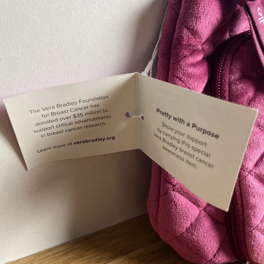Vera Bradley Majestic Magenta Compact Organizer For Breast‎ Cancer Awareness NWT